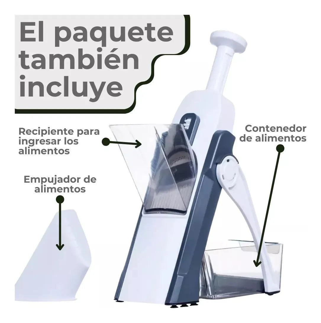 Cortador de Verduras Premium con Palanca Profesional y Cuchillas de Acero Inoxidable