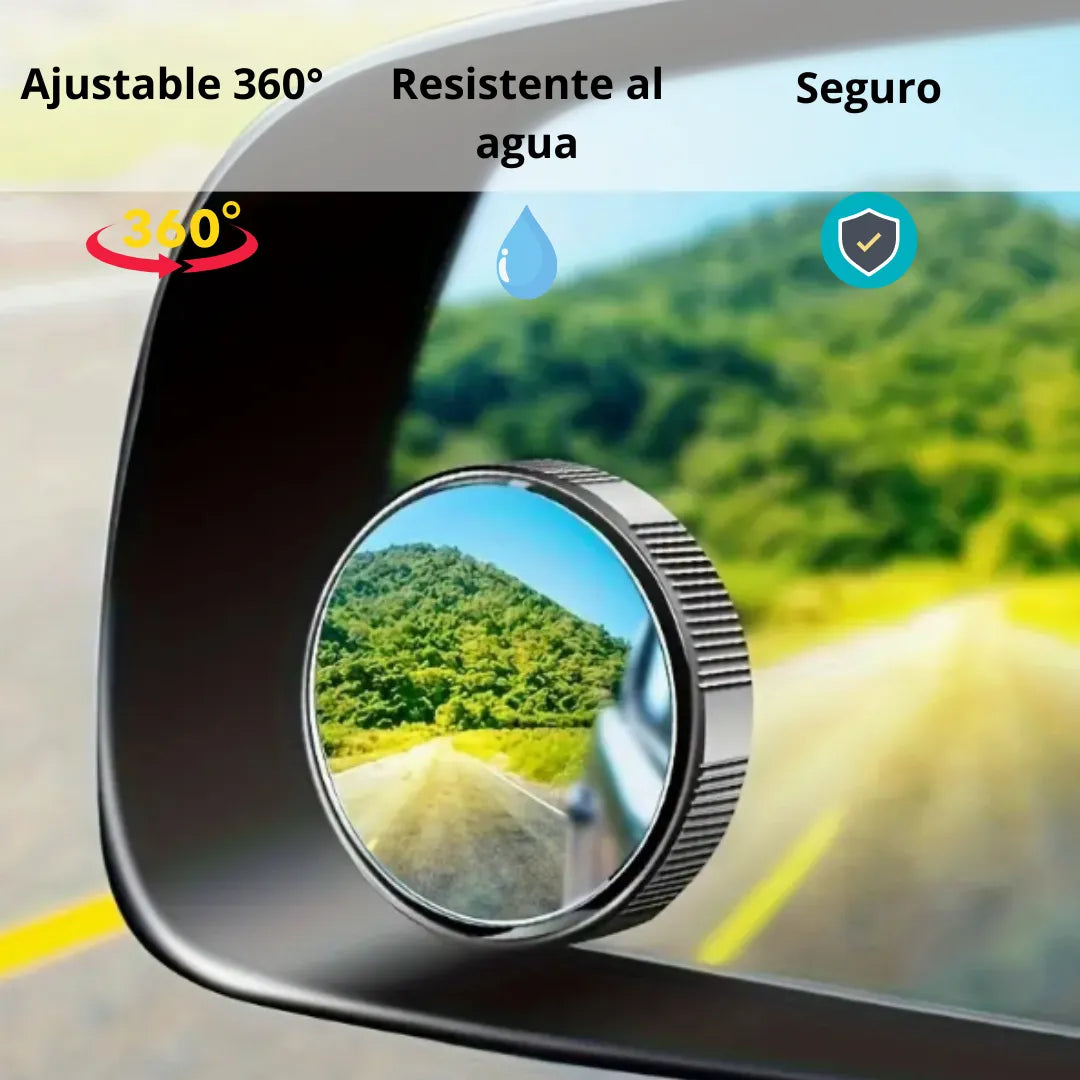 🔥 Espejos Punto Ciego 360° + Nano Cerámico GRATIS | Visión clara y protección para tu auto