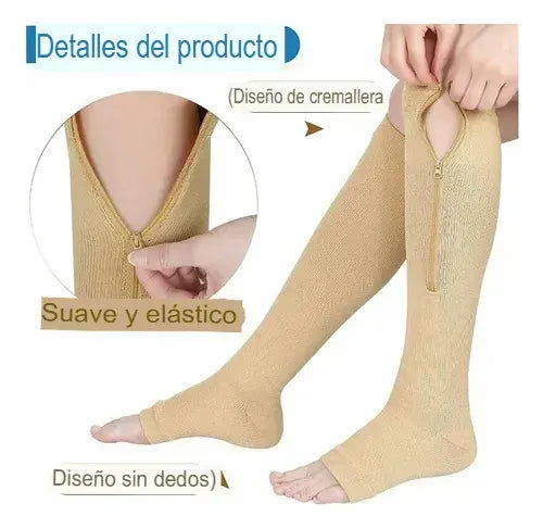 Medias de Compresión ActiveRelief™ con Cierre + Alivio Rápido + Ajuste Antifatiga