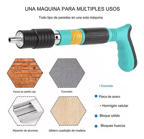 Pistola de Clavos Profesional de Impacto con Precisión + Kit de Protección y 50 Clavos Gratis🔥