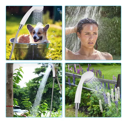 Ducha Portátil Eléctrica con Batería Recargable para Camping  Viajes vehículos y jardín