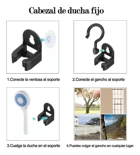 Ducha Portátil Eléctrica con Batería Recargable para Camping  Viajes vehículos y jardín