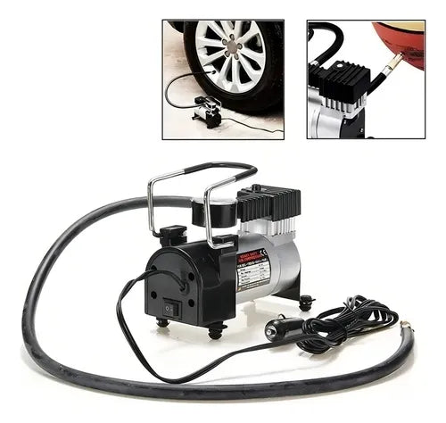 🚨 ¡OFERTA ESPECIAL! MINI COMPRESOR PORTÁTIL 12V – DOBLE CILINDRO, 150 PSI