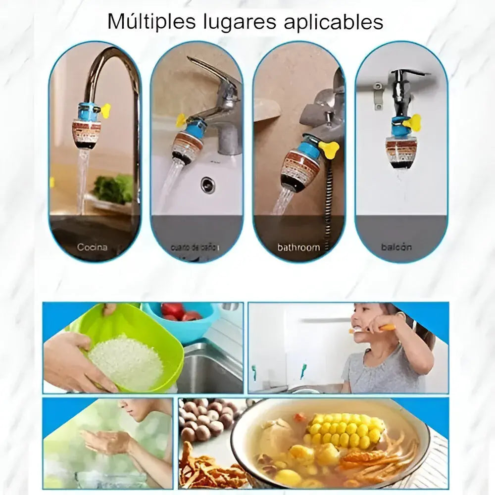 🚨 OFERTA: PURIFICADOR DE GRIFO CON FILTRO TURBO – AGUA PURA AL INSTANTE