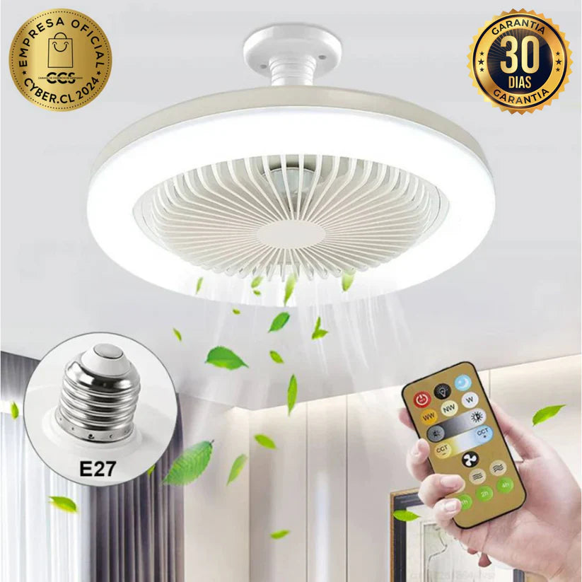 Ventilador de Techo Turbo LED® 3 en 1 | Ultra Potente, Silencioso y Aromatizante