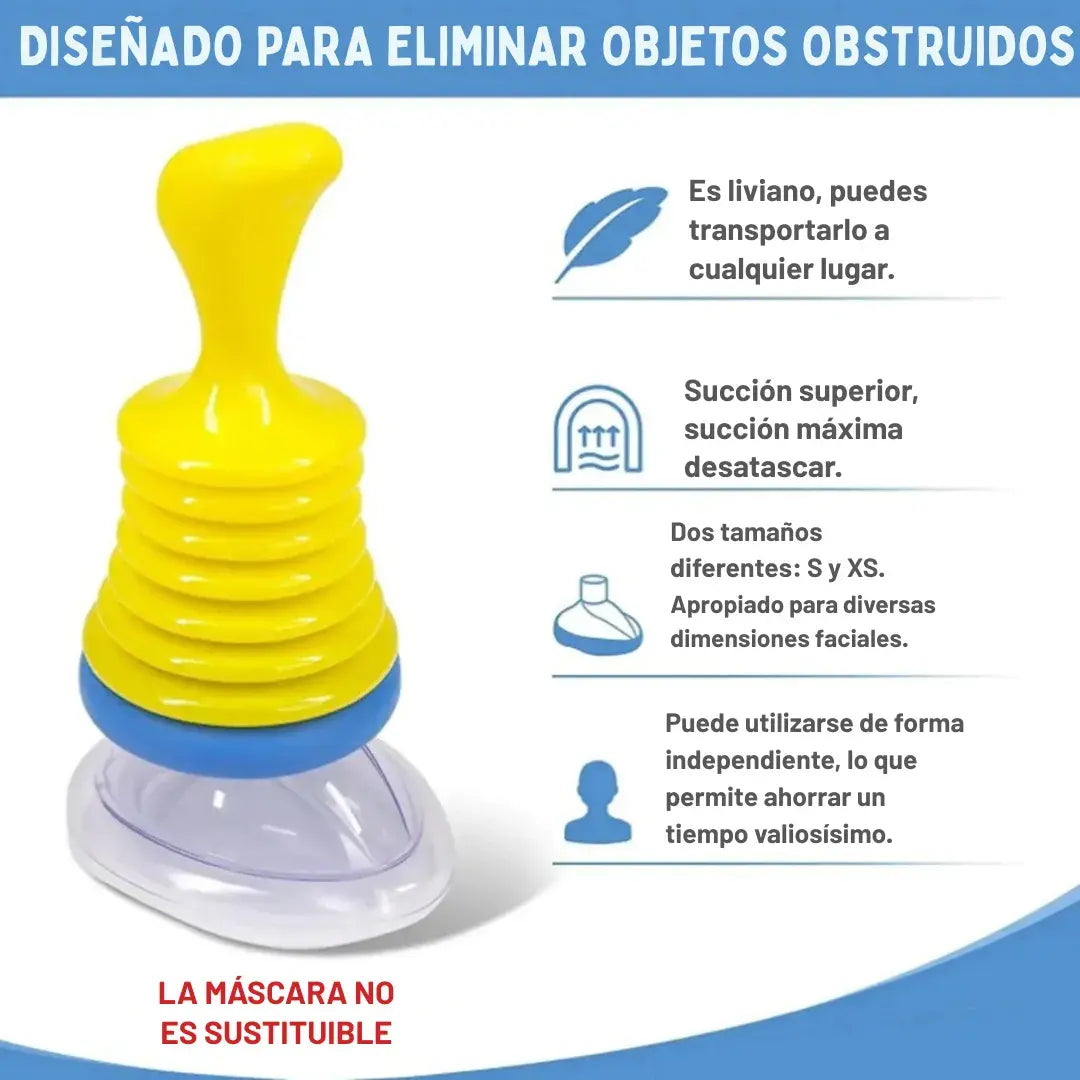 LifeSaver Air – Dispositivo antiatragantamiento profesional con succión médica y uso familiar