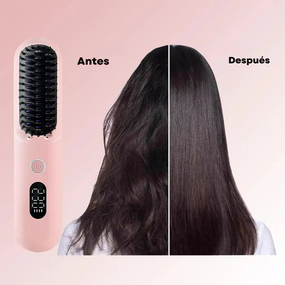 💖Cepillo Alisador Portátil Peina, Alisa y Riza en Minutos