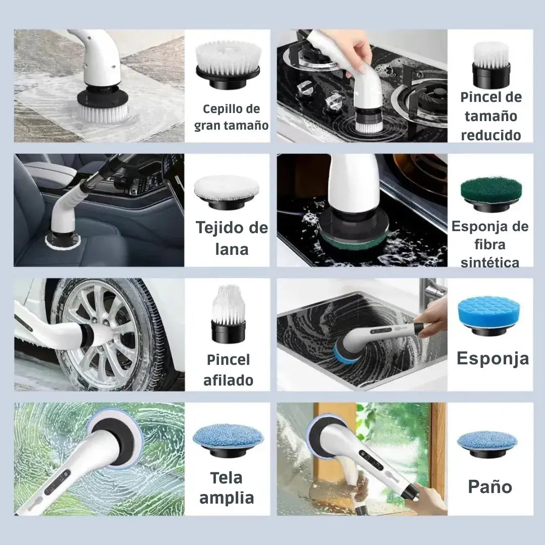 🌀 Momk™ UltraSpin Pro 9 en 1 — Cepillo Eléctrico con Potencia Turbo y 8 Cabezales