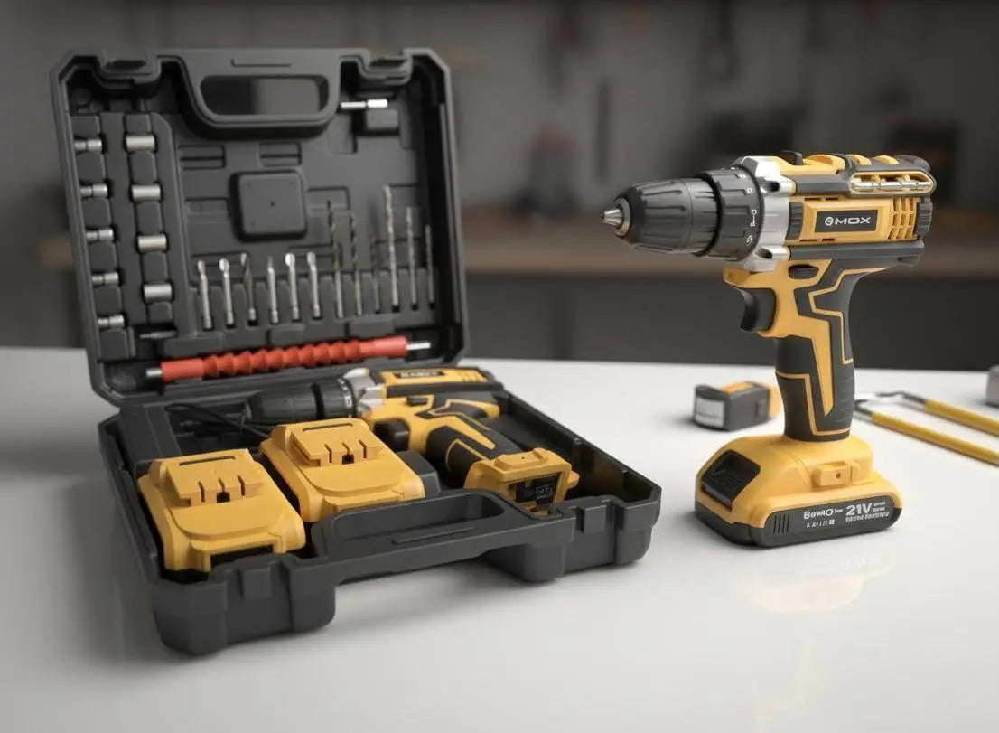 TALADRO MOX 21V: Potencia Extrema + Kit Completo y Batería Extra Gratis!