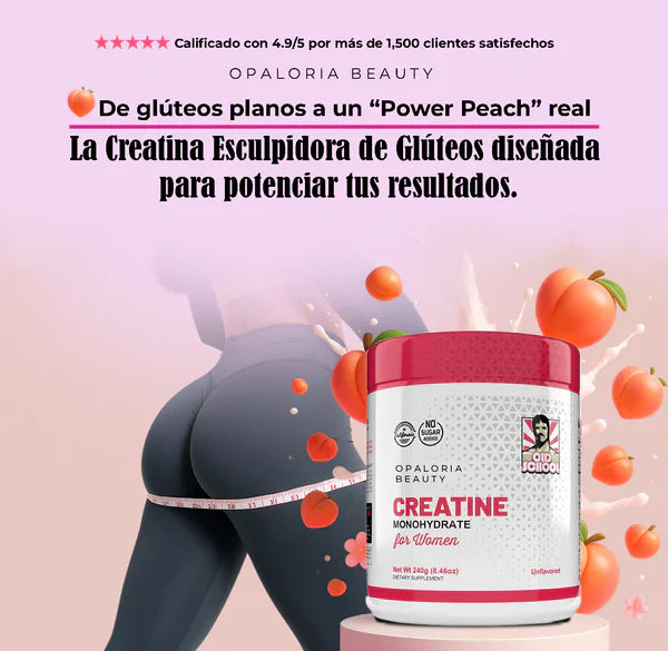 Creatina para Mujeres Old School Labs® Más Fuerza, Más Glúteo, Más Resultados
