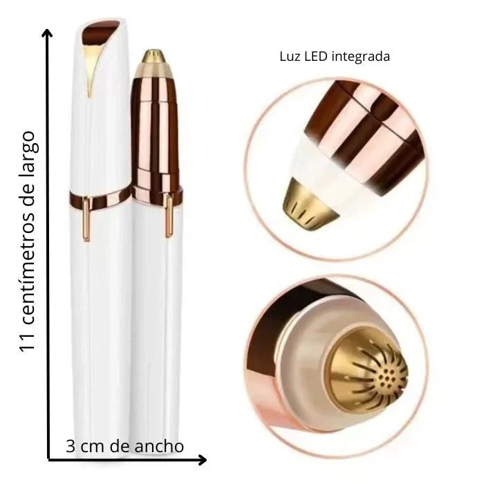 ✨ Depiladora de cejas recargable + luz LED de precisión + diseño elegante