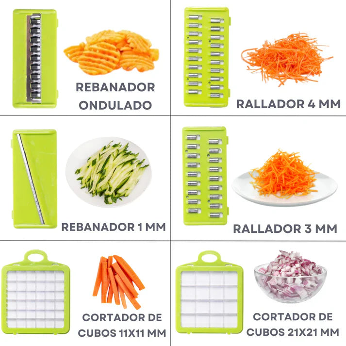 🚨LANZAMIENTO PREMIUM - CORTADOR DE VERDURAS 13 EN 1 | SEGURO Y VERSÁTIL🔪