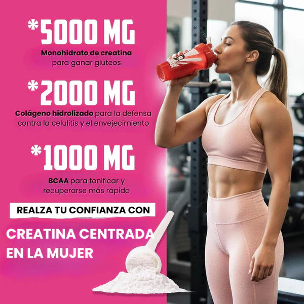 Creatina para Mujeres Old School Labs® Más Fuerza, Más Glúteo, Más Resultados