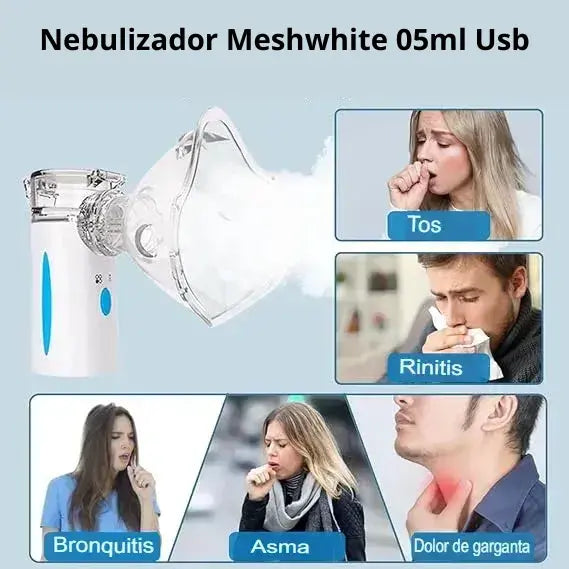 💨 Nebulizador Portátil Ultrasónico Pro + Kit Familiar: ¡Recarga USB/Batería! 🔋
