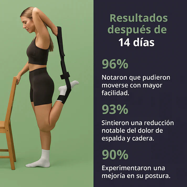 Banda de Estiramiento Power Flex con soporte ergonómico + Ebook virtual y video de estiramiento gratis