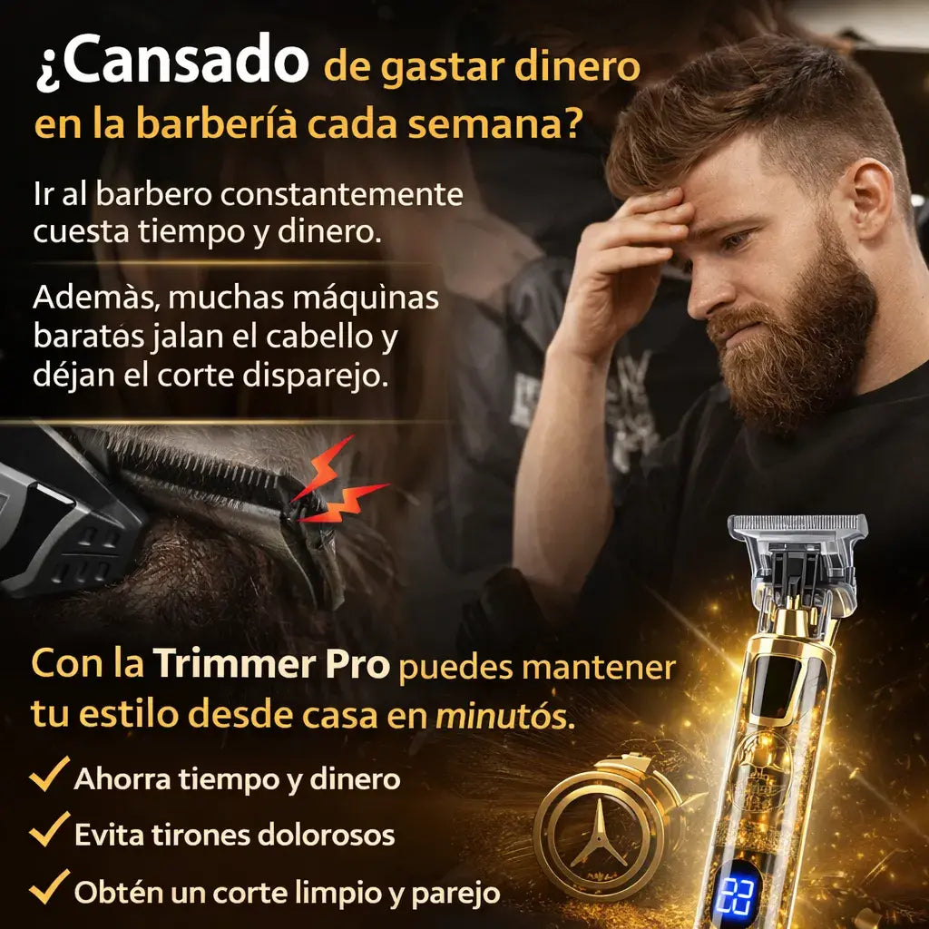 Máquina Cortadora de Cabello Pro Trimmer – Corte Preciso + Batería 90 Min | Promoción 35% DCTO HOY