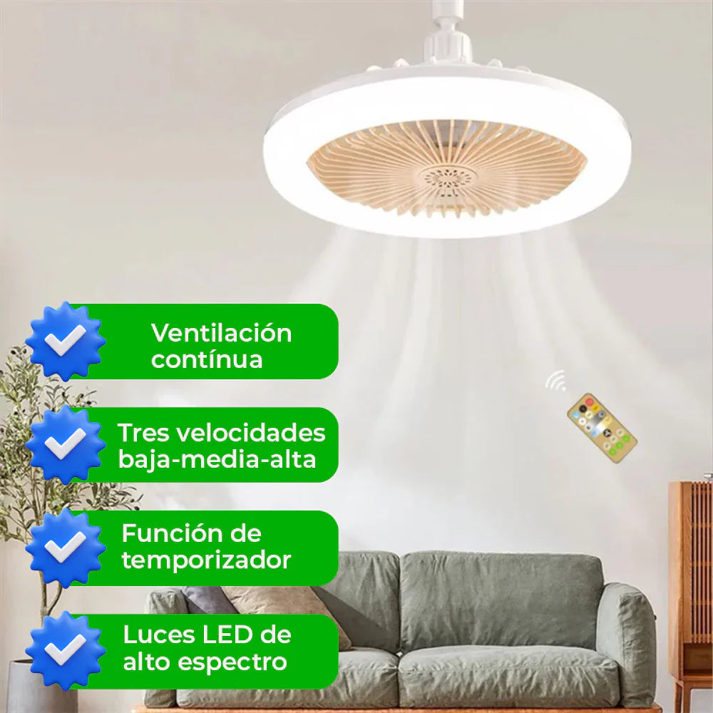Ventilador de Techo Turbo LED® 3 en 1 | Ultra Potente, Silencioso y Aromatizante