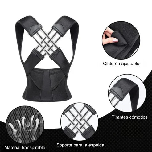 Corrector de Postura Premium Unisex con Soporte Lumbar y Diseño Transpirable