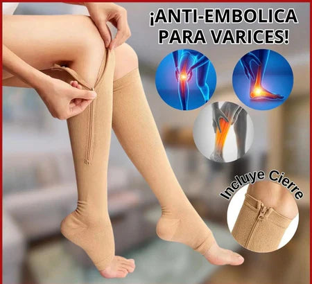 Medias de Compresión ActiveRelief™ con Cierre + Alivio Rápido + Ajuste Antifatiga