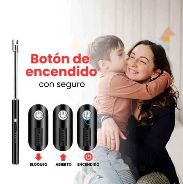 🚨GRAN OFERTA - ENCENDEDOR ELÉCTRICO USB – POTENTE Y RECARGABLE SIN LLAMA, SIN GAS