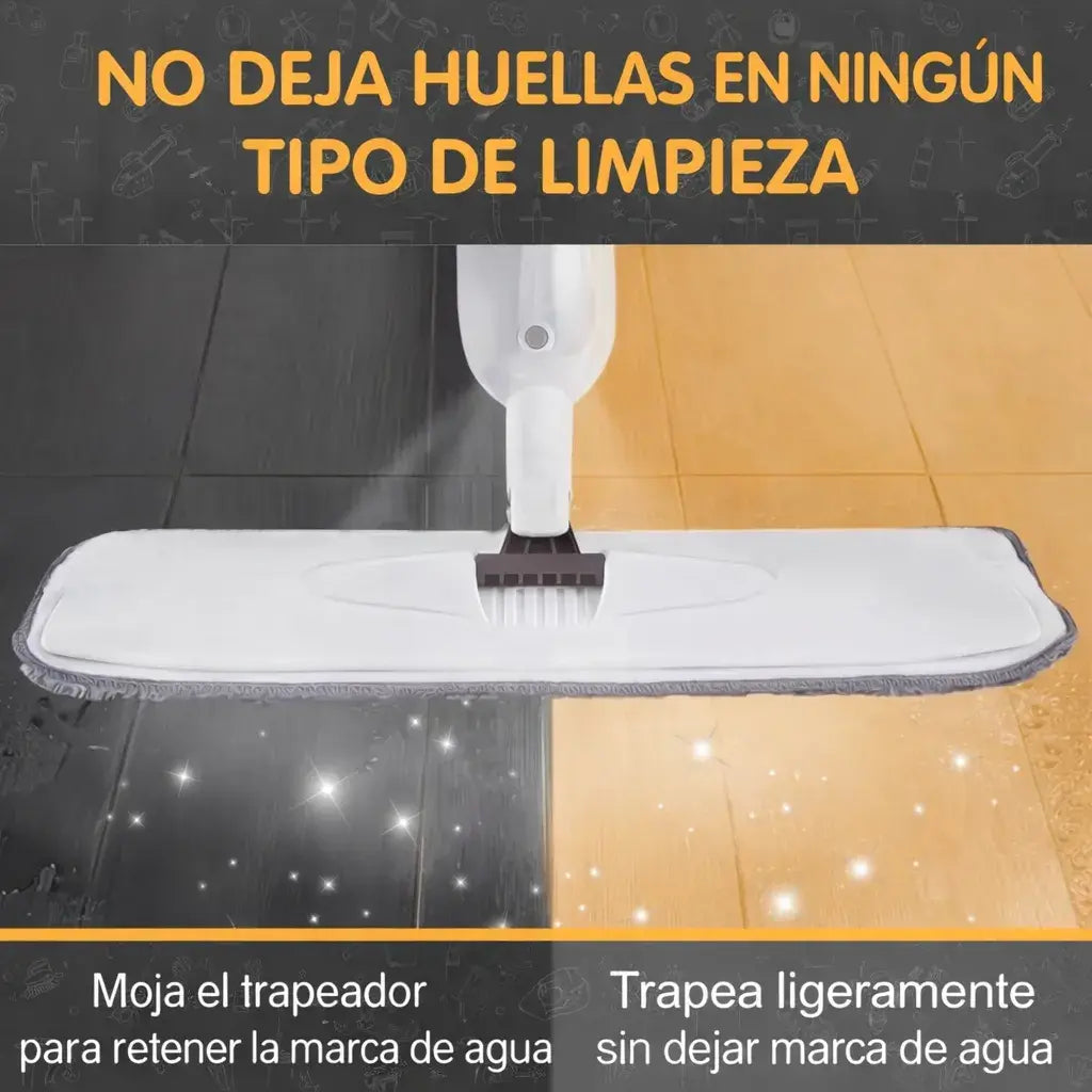 Mopa de microfibra con pulverizador y mango telescópico de acero inoxidable HOY 30%DCTO