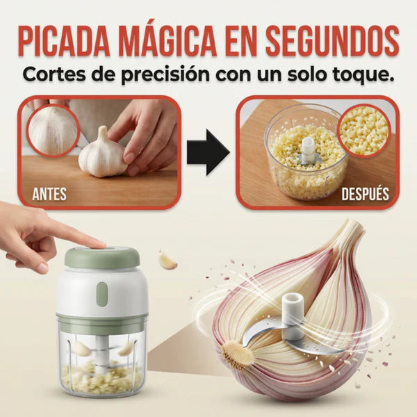 Corta y Tritura Rápido: Picador Eléctrico para Tu Cocina 🚨 HOY 30% DCTO