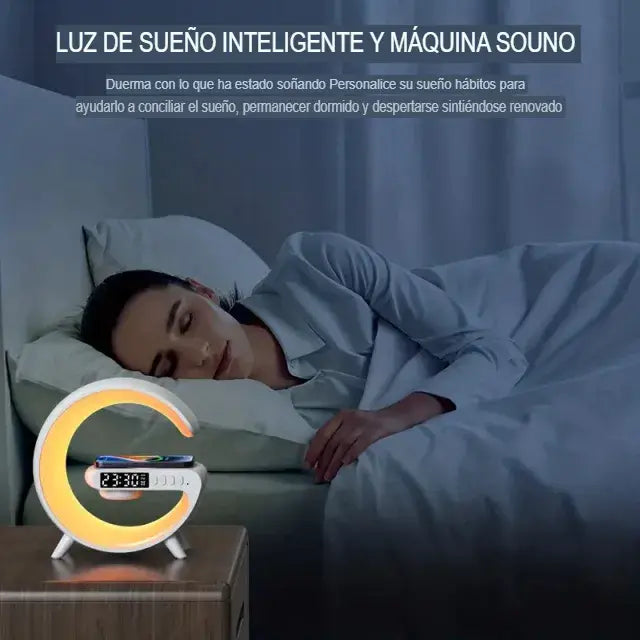 🚨¡Oferta! Lámpara 3 en 1: Luz, Parlante y Carga Inalámbrica